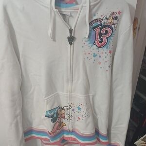 Walt Disney 2013 Anniversary white zip up hoodie